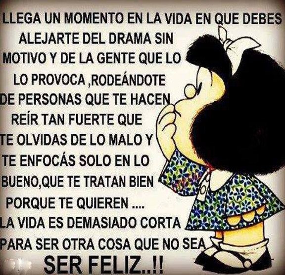 Imagenes con Mafalda sobre ser feliz
