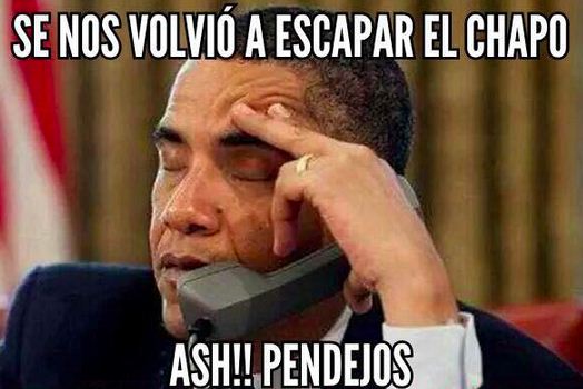Memes de la fuga del Chapo con Obama
