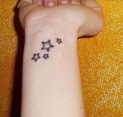 tatuajes en la muñeca estrellas